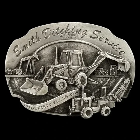Smith Ditching Service Belt‎ Buckle 1984 Siskiyou Greensburg Kansas